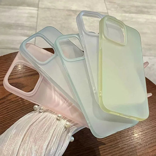 Soft Matte Candy Transparent Phone Case