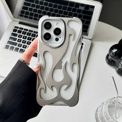 3D Flame Pattern Hollow Slim Phone Case